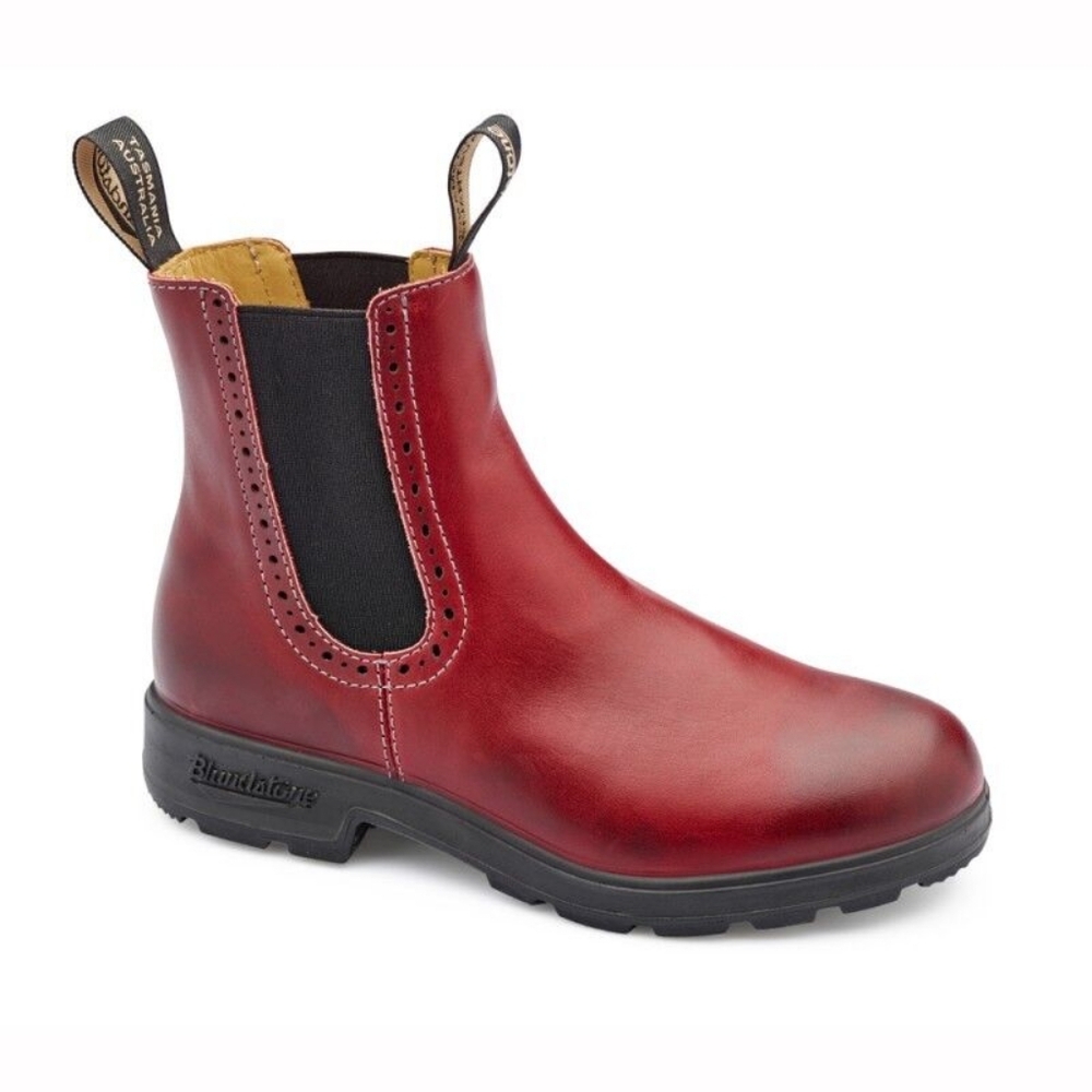 Blundstone Burgundy Tall Chelsea 1443 Boots, Burgundy, 6.5